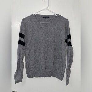 Brandy Melville Gray Black Stripes Crewneck Sweater OS